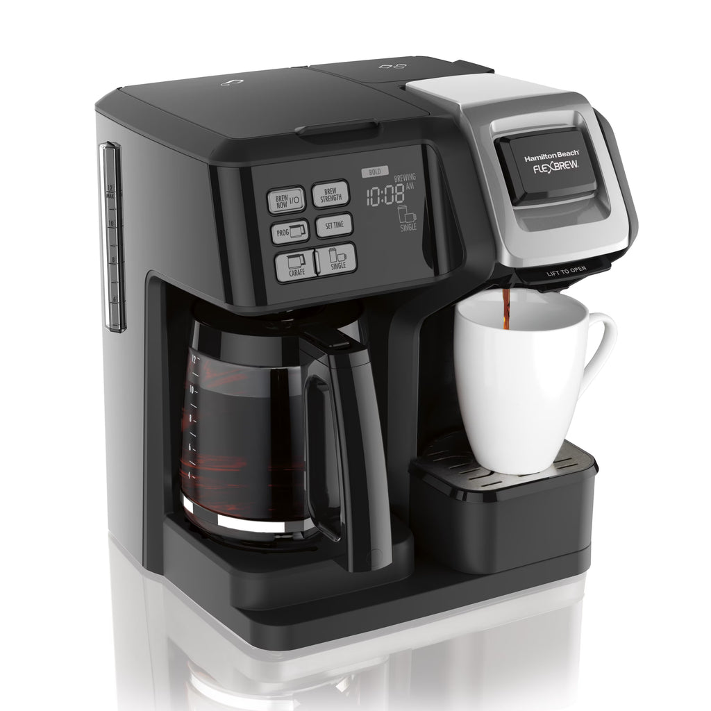 Hamilton Beach Flexbrew Trio Coffee Maker, Single - Serve, Black & Silver, Model 49954