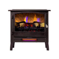 Country Living Infrared Freestanding Electric Fireplace Stove | Electric Indoor Room Heater with Remote, Multiple Flame Colors in Bronze