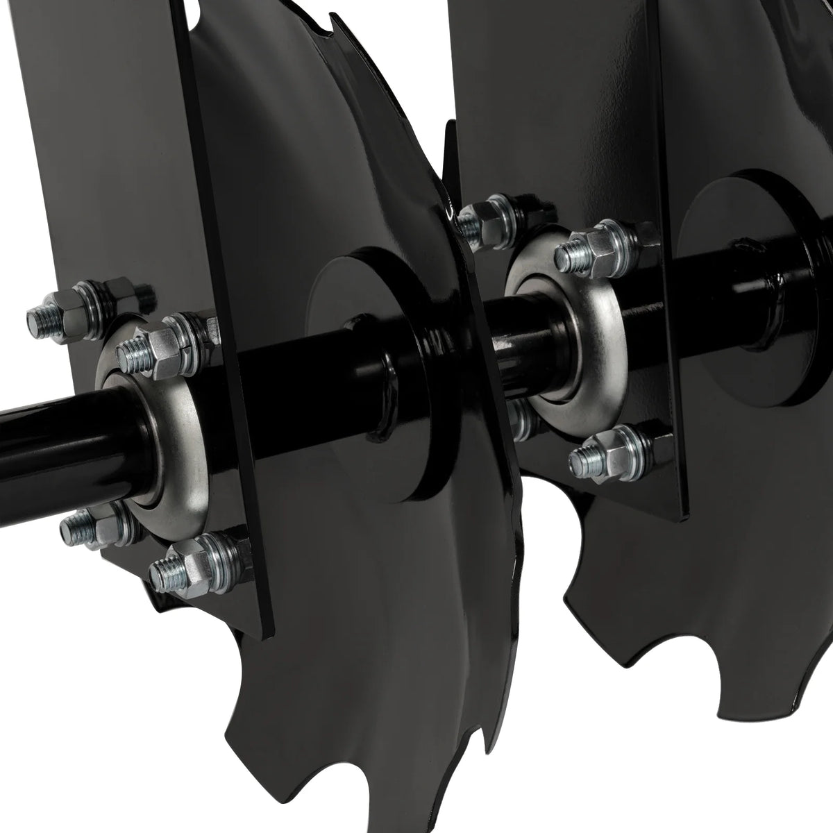 KOJEM Disc Plow Harrow for Prep Soil Cut Weeds & Clear Crop Remains Easy Mounting with Integrated 3 - Point Hitch2 PACKAGES