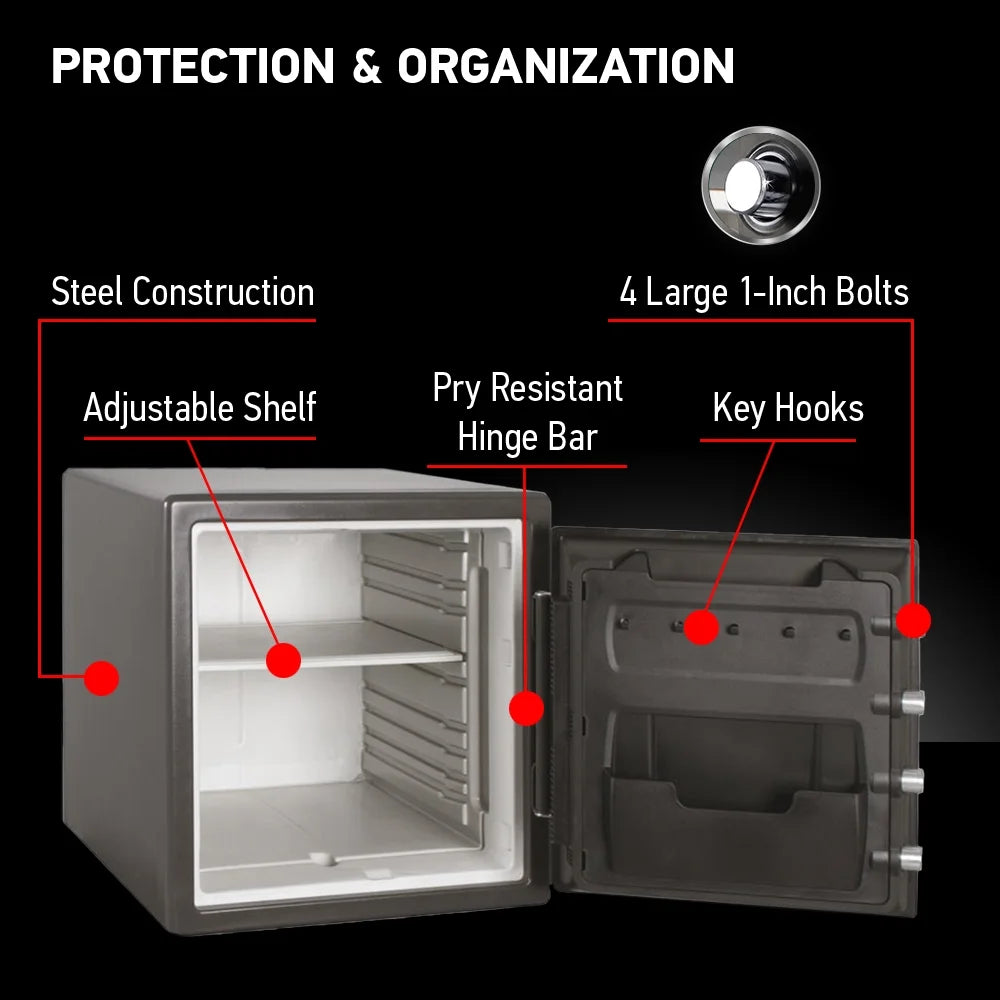 Sentrysafe SFW123DSB Fire - Resistant Safe and Water - Resistant Safe with Dial Combination, 1.23 Cu. Ft