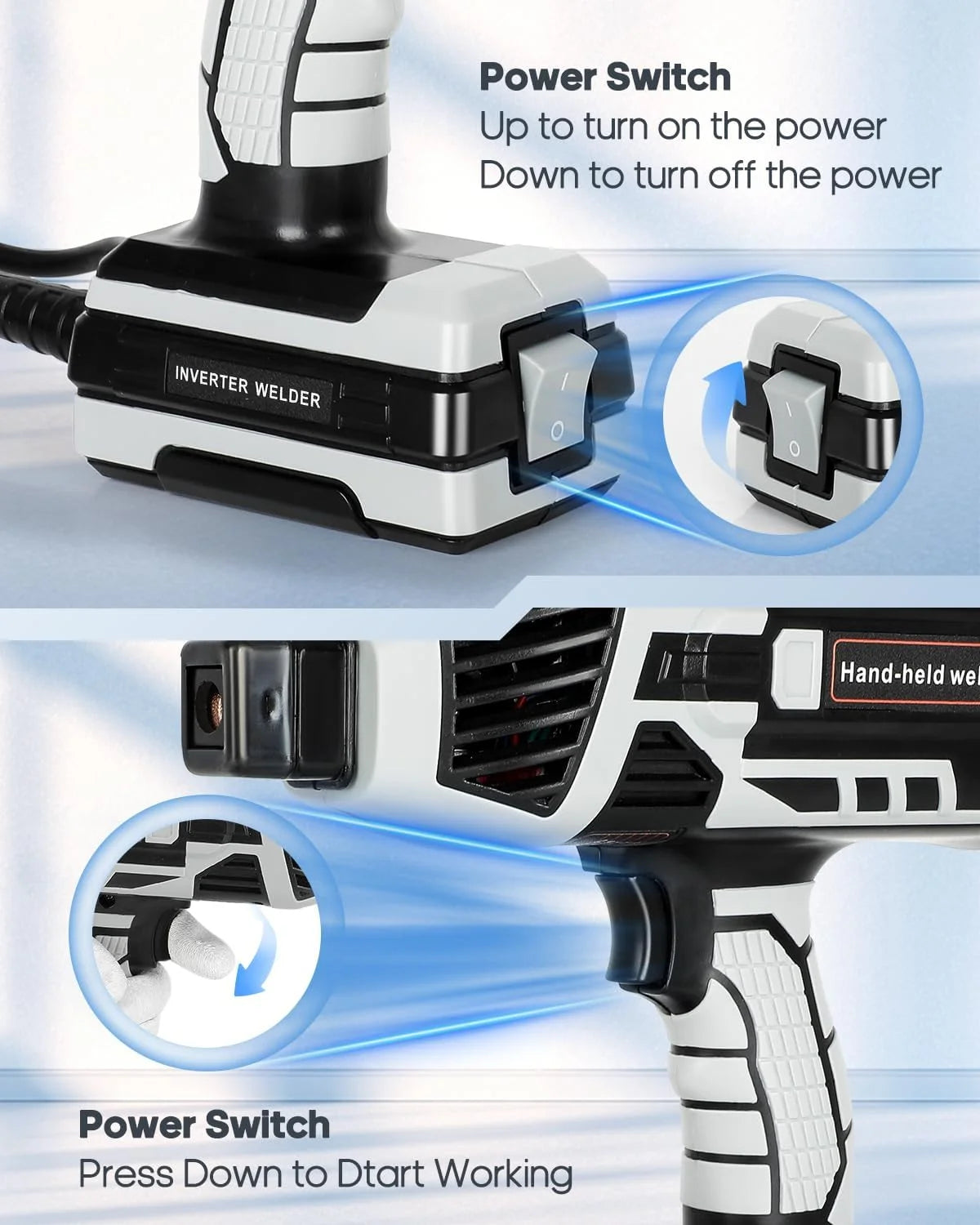 Haosegd, 110V Handheld ARC Welder, 6 Variable Current, Welding Tool Set with Helmet and Brush