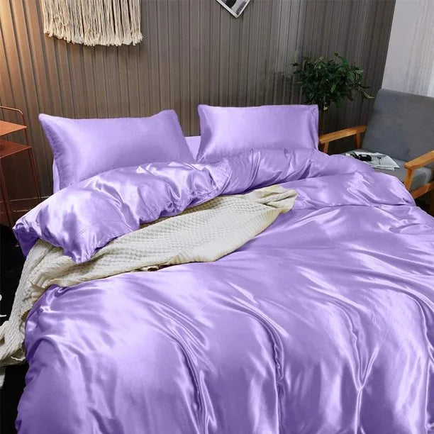 Cloud Fino 100% Silk Comforter 300 GSM Quilt Suitable for All-Season Silky Super Soft Twin/Twin XL Lilac
