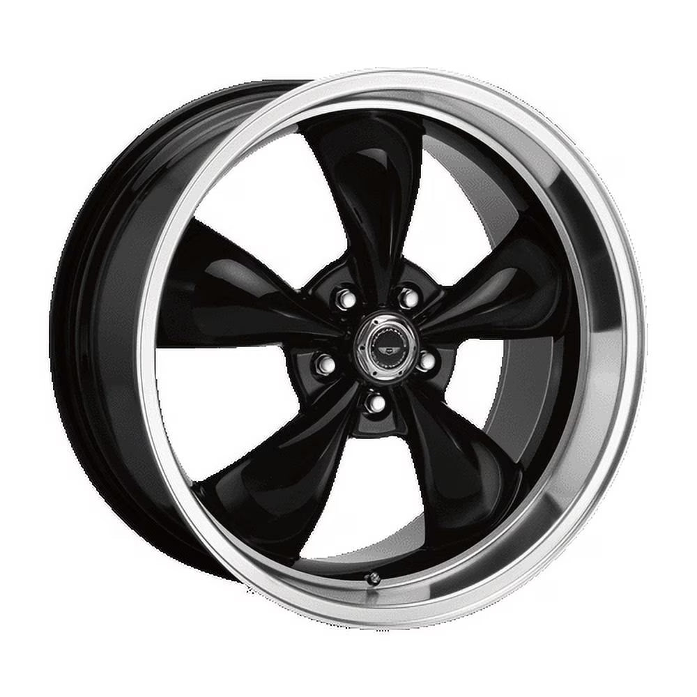 American Racing Aluminum Rim AR105 TORQ THRUST M 18x9in Gloss Black Machined Lip Finish, AR105M8965B