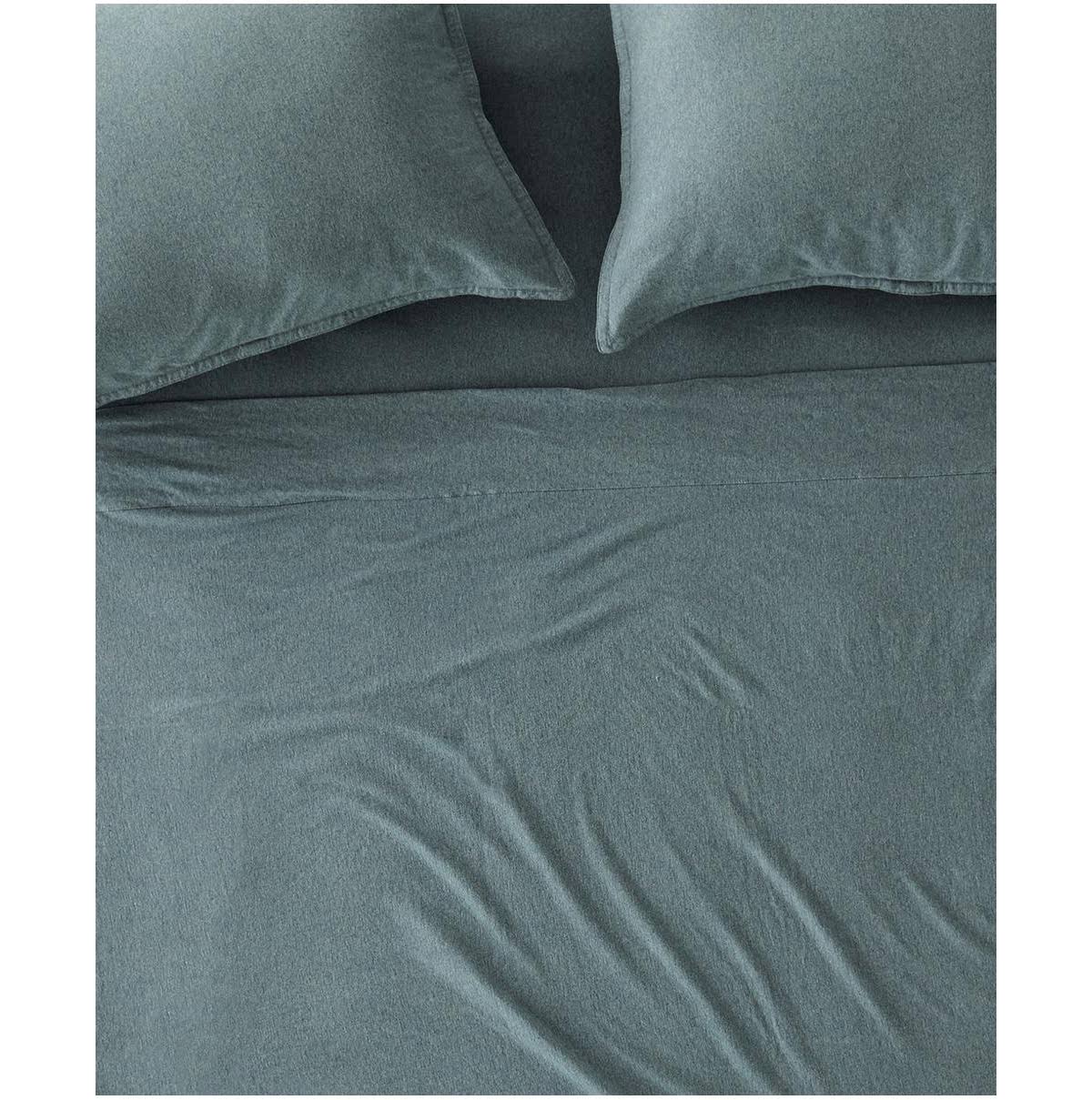 Pact Cotton Favorite Tee Jersey Sheet Set - Queen - Smoke Heather