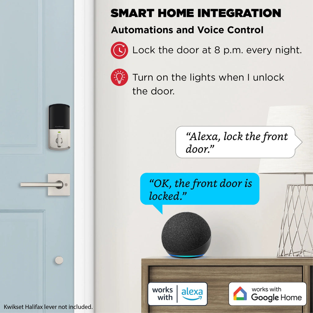 Kwikset Halo Touchscreen Wi - Fi Smart Deadbolt Hardware Lock with Smartkey Satin Nickel