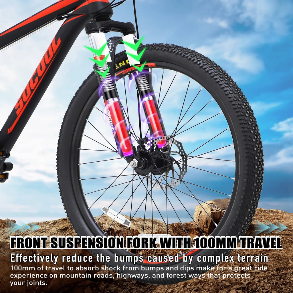 Mountain Bike, 26 - Inch Wheels, Teen Boys, Girls - Black & Blue