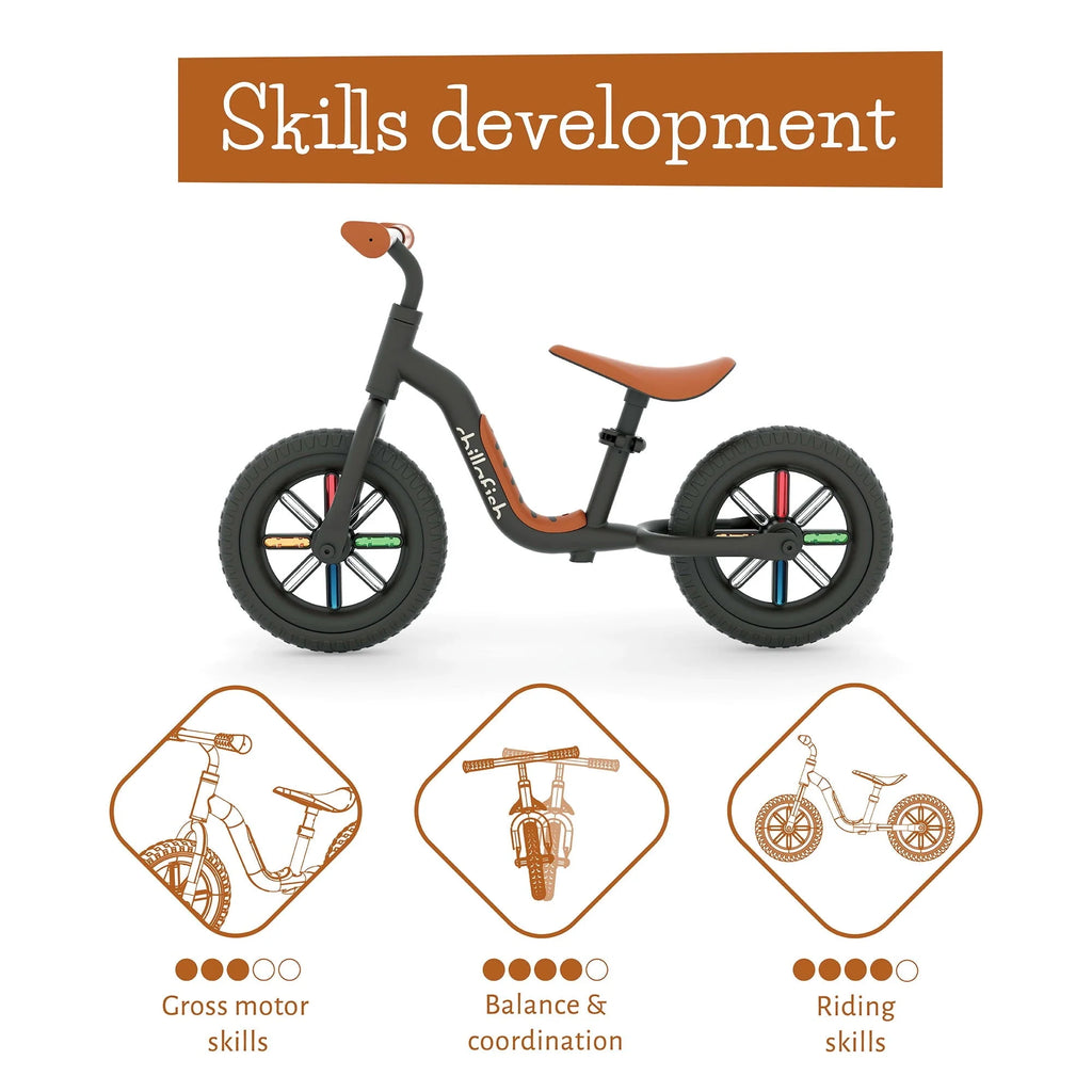 Chillafish Buzzi 10' Balance Bike for Kids 1.5 Years and Older, Lightweight Toddler Bike with Adjustable Seat