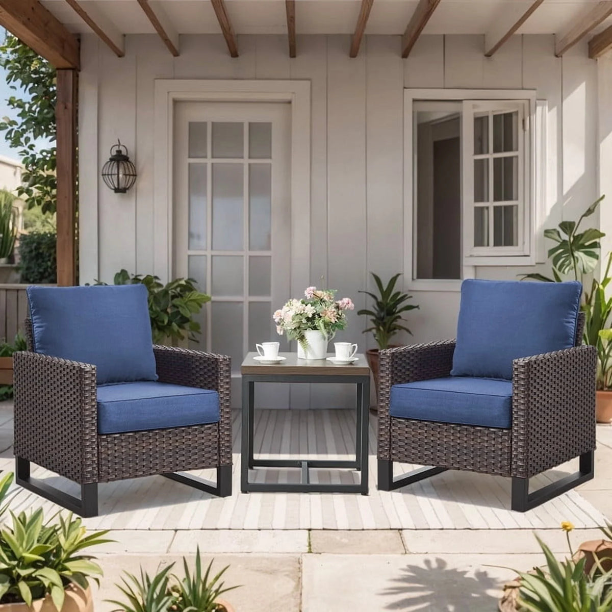 Bellefurn Outdoor Deep Seat Cushion 24 X 24 X 6 in for Patio Furniture, Outdoor Chair Cushions Waterproof & Fade Resistant Patio Furniture Cushions for Wicker Chair, Sofa, Couch