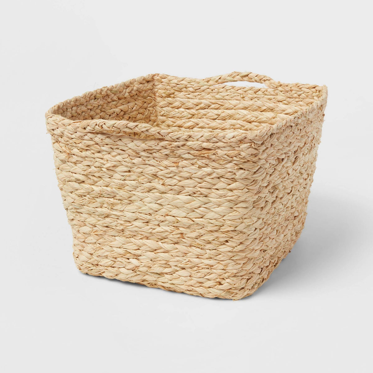 Square Braided Rafia Basket Natural - Brightroom
