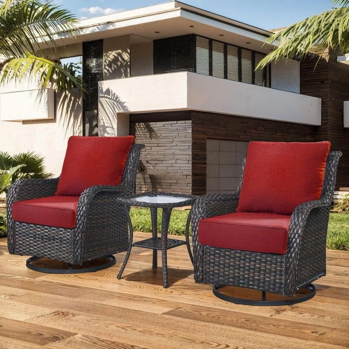 Bellefurn Outdoor Deep Seat Cushion 24 X 24 X 6 in for Patio Furniture, Outdoor Chair Cushions Waterproof & Fade Resistant Patio Furniture Cushions for Wicker Chair, Sofa, Couch