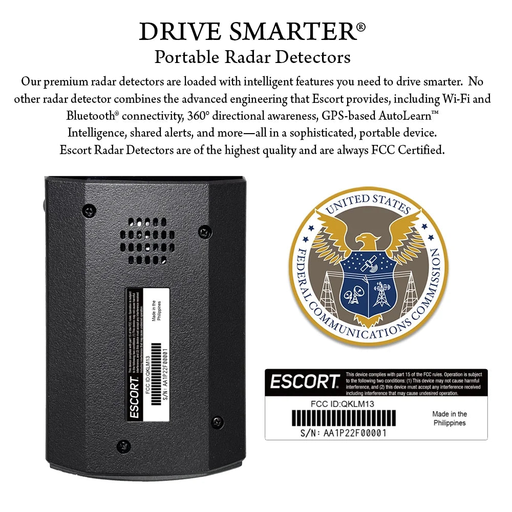 Escort MAX 360 MKII Bluetooth Radar Detector (Blue Edition), 360 Awareness, Exceptional Range, Apple Carplay & Android Auto