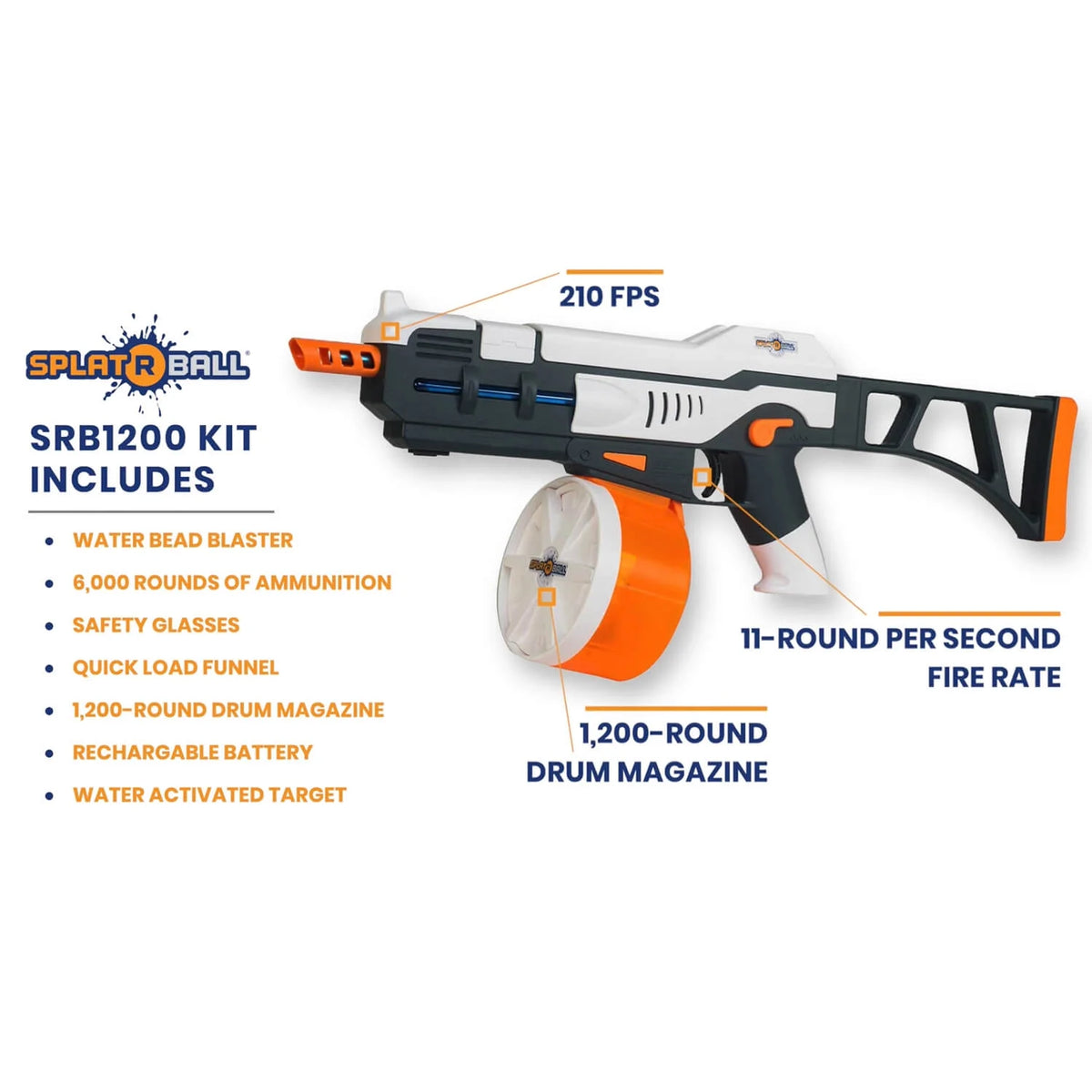 Splat - R - Ball SRB1200 Blaster Kit Orange