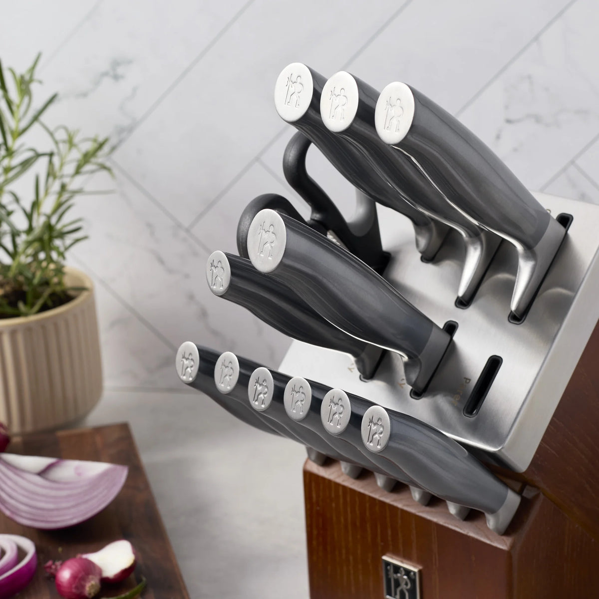 J.A. Henckels International Graphite 14 - Pc Self - Sharpening Knife Block Set