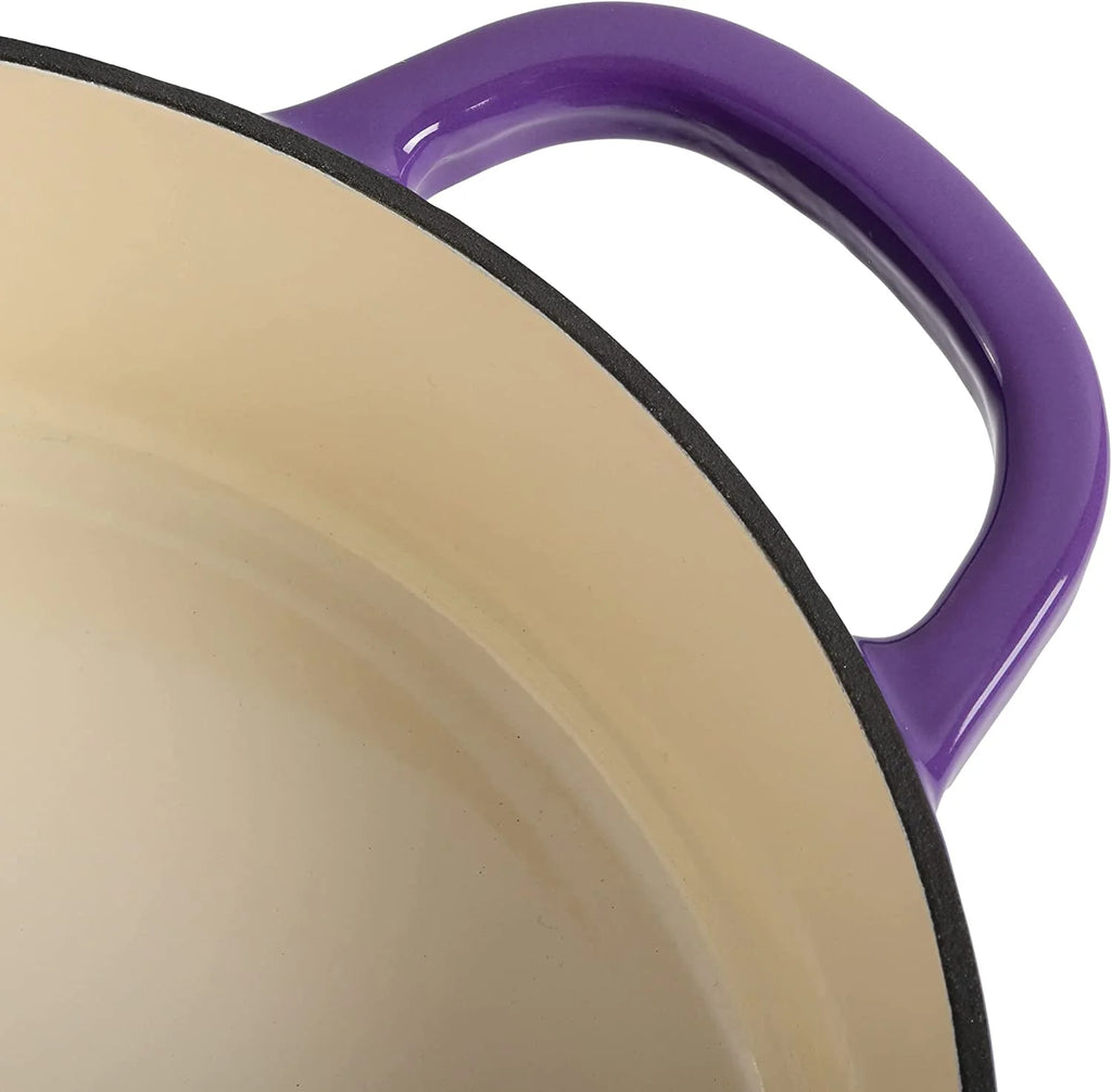 Crock - Pot Artisan 2 Piece 5 Quart Enameled Cast Iron Braiser with Lid in Lavender