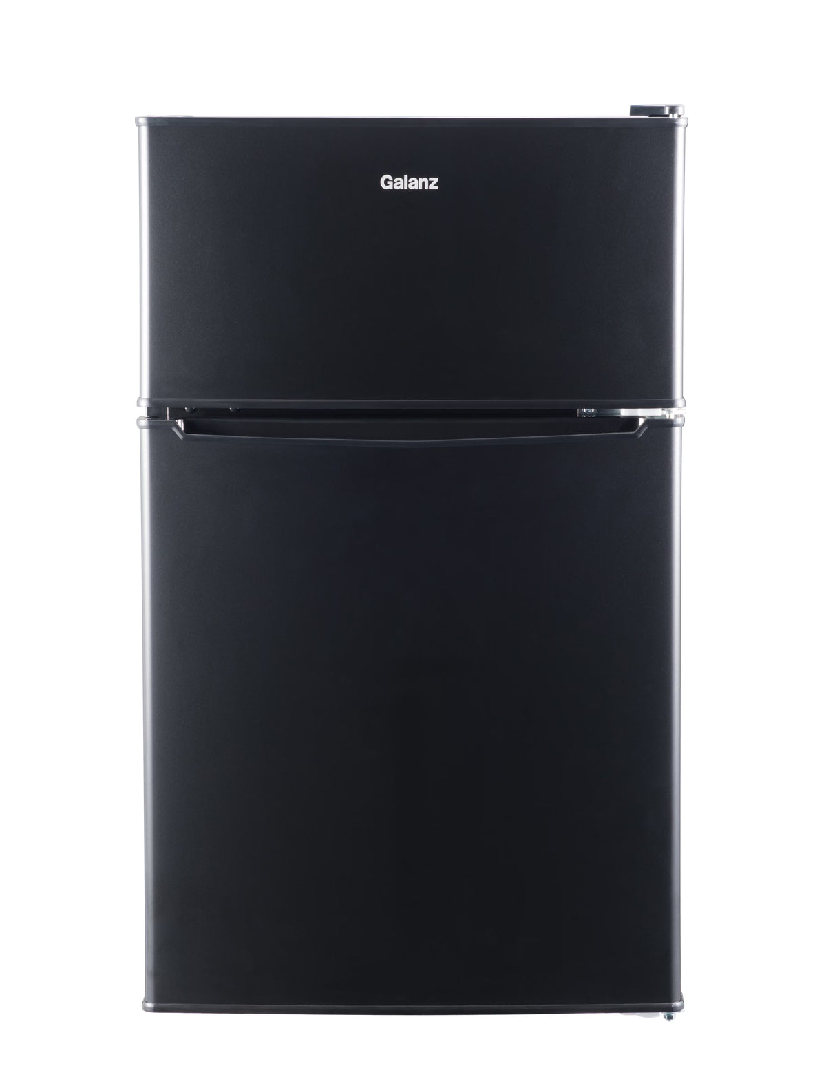 Galanz 3.1 cu ft Two Door Mini Fridge, Black, New