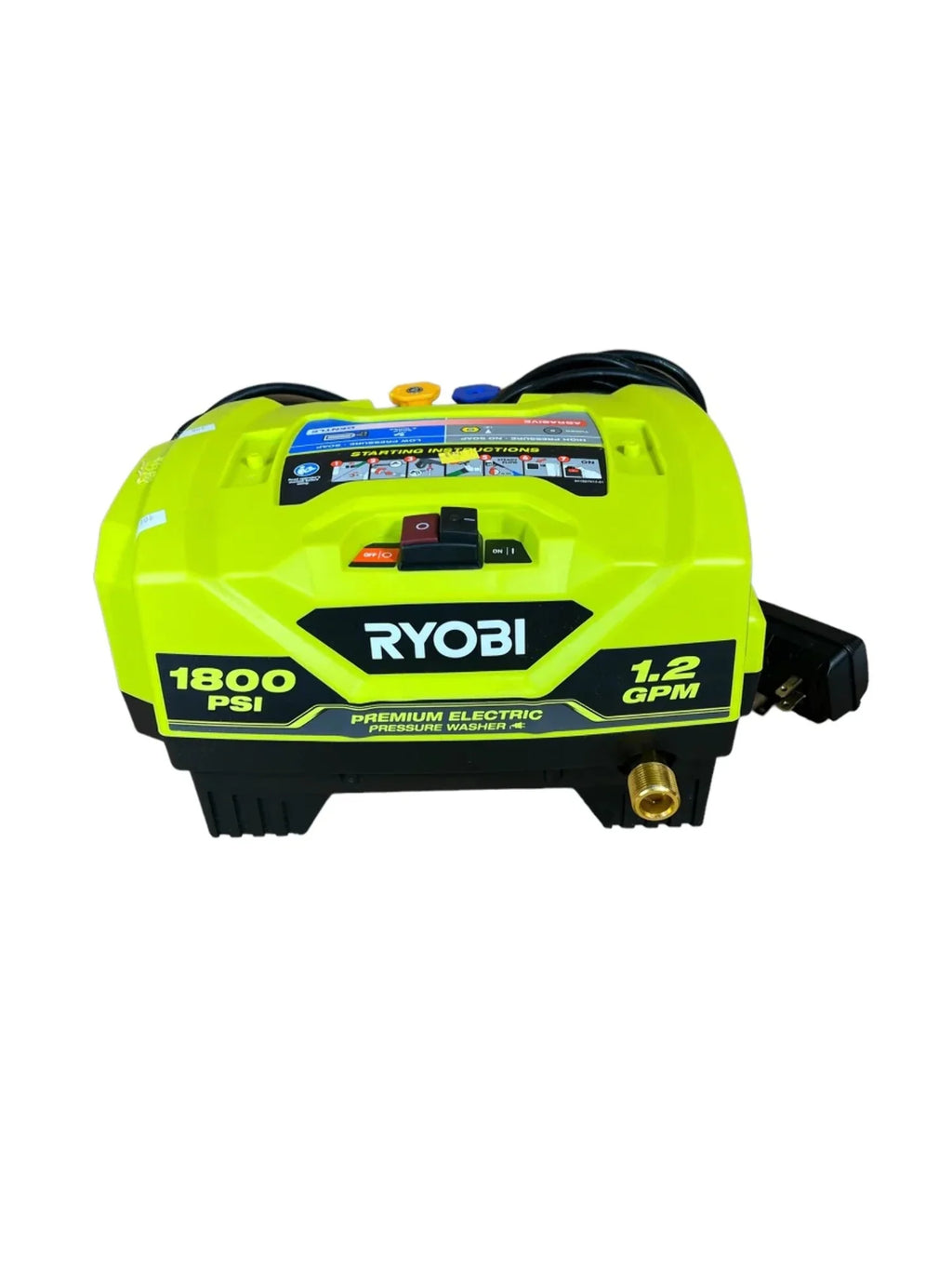 RYOBI 1800 PSI 1.2 GPM Cold Water Electric Pressure Washer