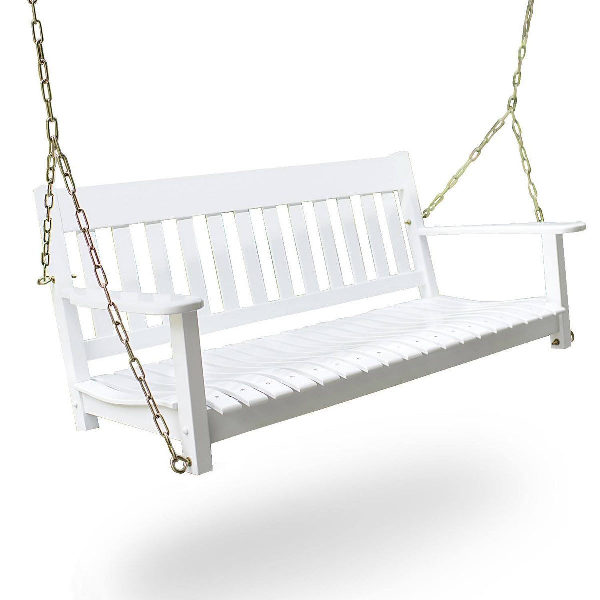 Cambridge Casual Thames 2-Person White Wood Outdoor Swing