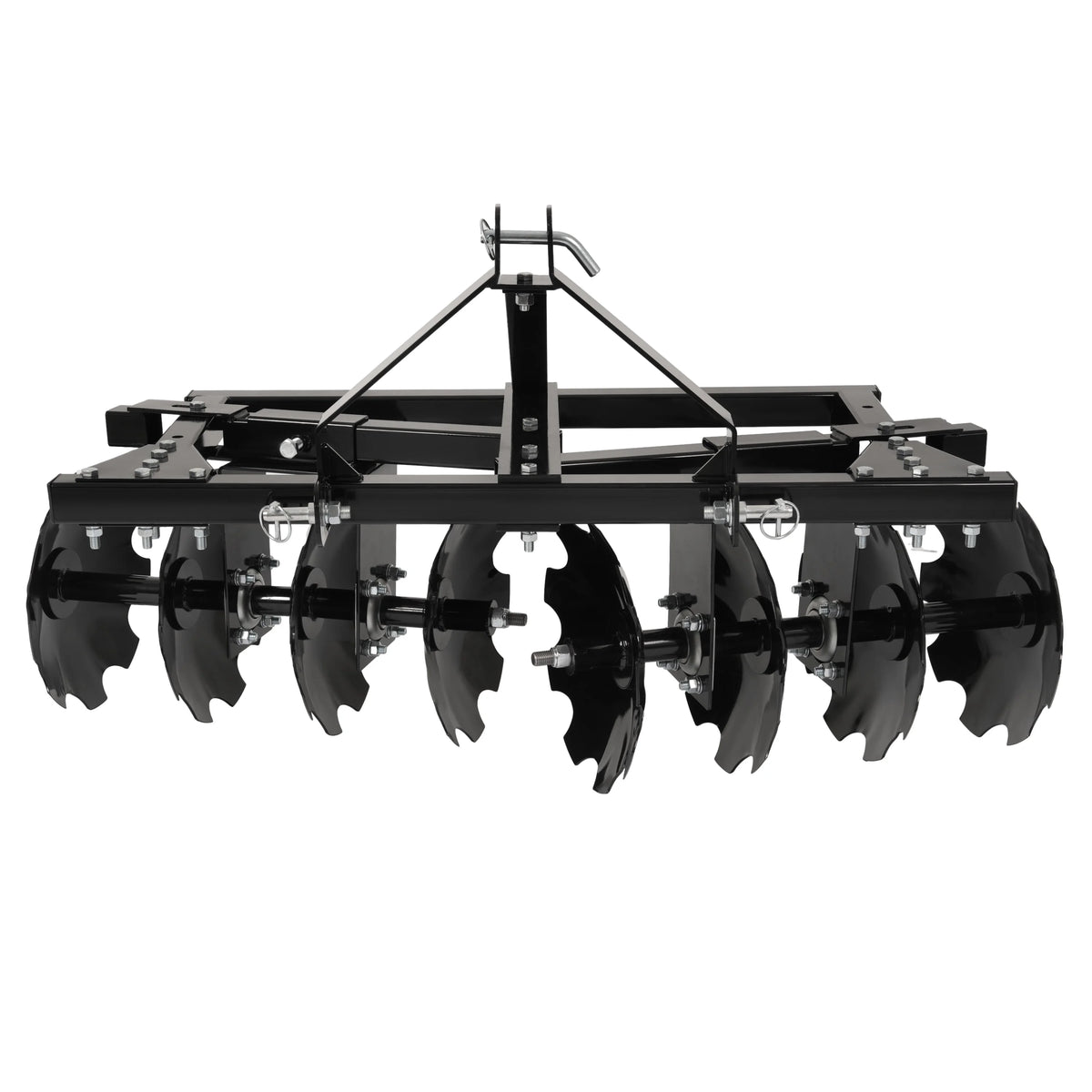 KOJEM Disc Plow Harrow for Prep Soil Cut Weeds & Clear Crop Remains Easy Mounting with Integrated 3 - Point Hitch2 PACKAGES