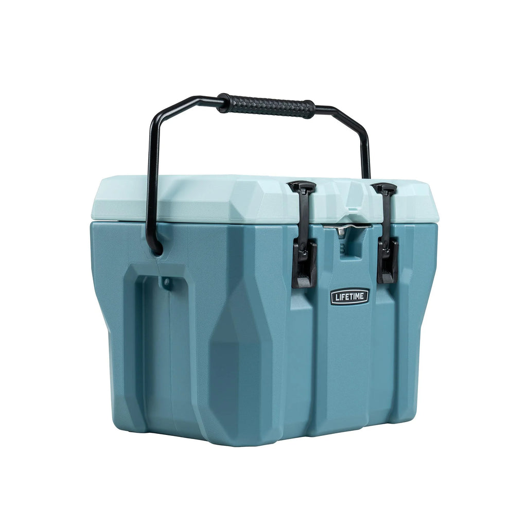 Lifetime 28 Qt Bear - Resistant Camping Cooler, Premium High Performance, Ice Retention, Hard Cooler, 20 Can Capacity, Boulder Gray (91289)