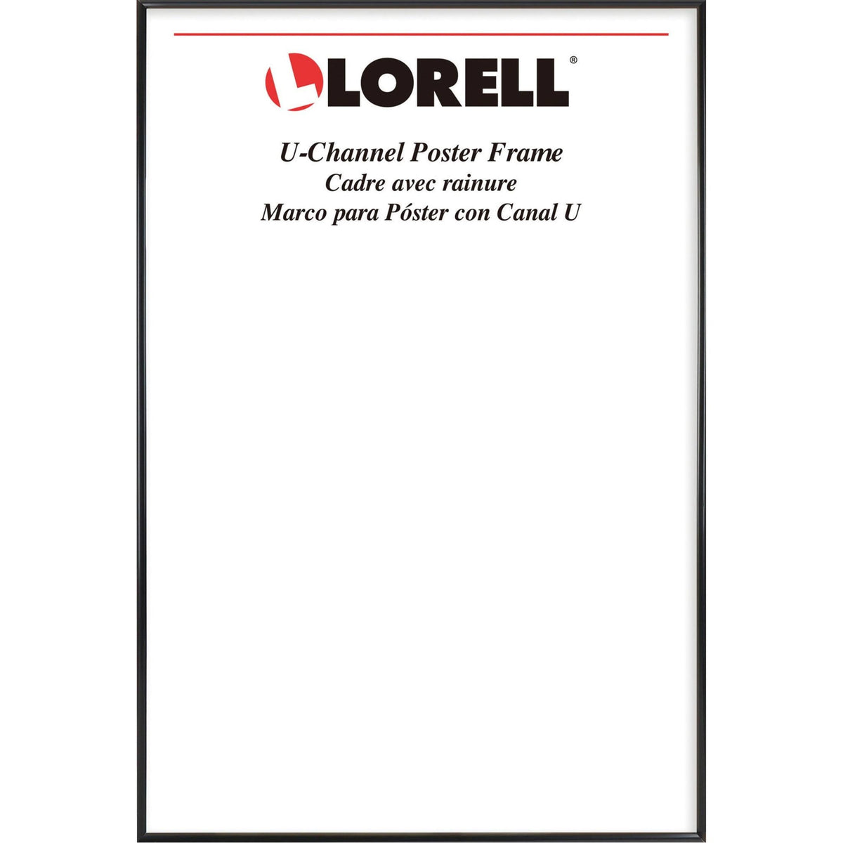 Lorell Poster Frame - 18" x 24" Frame Size - Rectangle - Horizontal, V