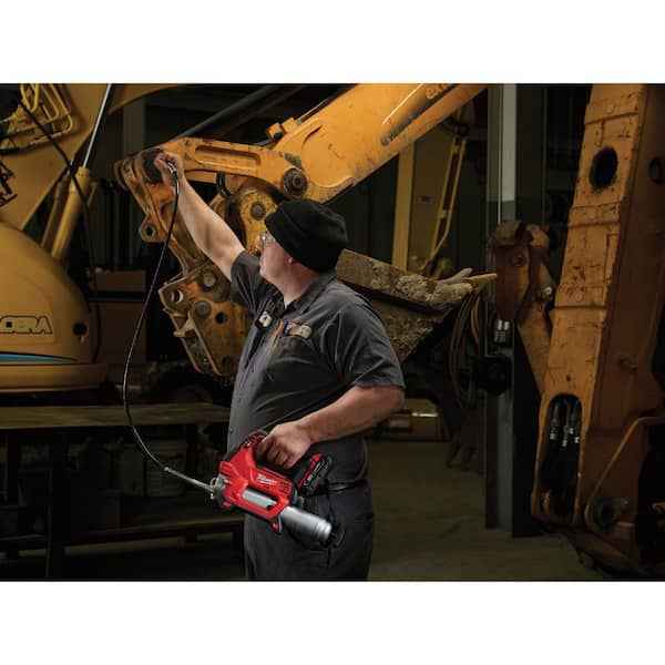 M18 FUEL 18V Lithium - Ion Brushless Cordless 1/2 In. High - Torque Impact Wrench with Grease Gun Kit, Resistant Batteries