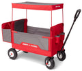 Radio Flyer, 3 - in - 1 All - Terrain EZ Fold Wagon with Canopy, Red and Gray, Air Tires