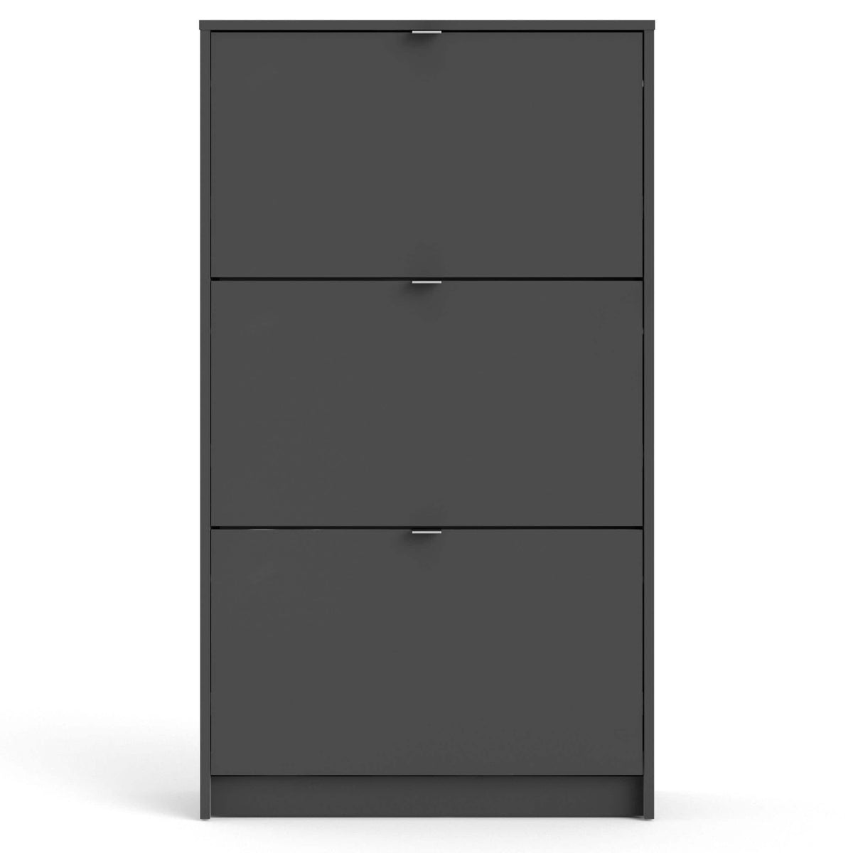 Tvilum Bright 3 Drawer Shoe Cabinet, Black Lead