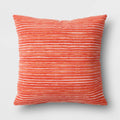 15"x15" Striped Square Outdoor Throw Pillow Red - Room Essentials