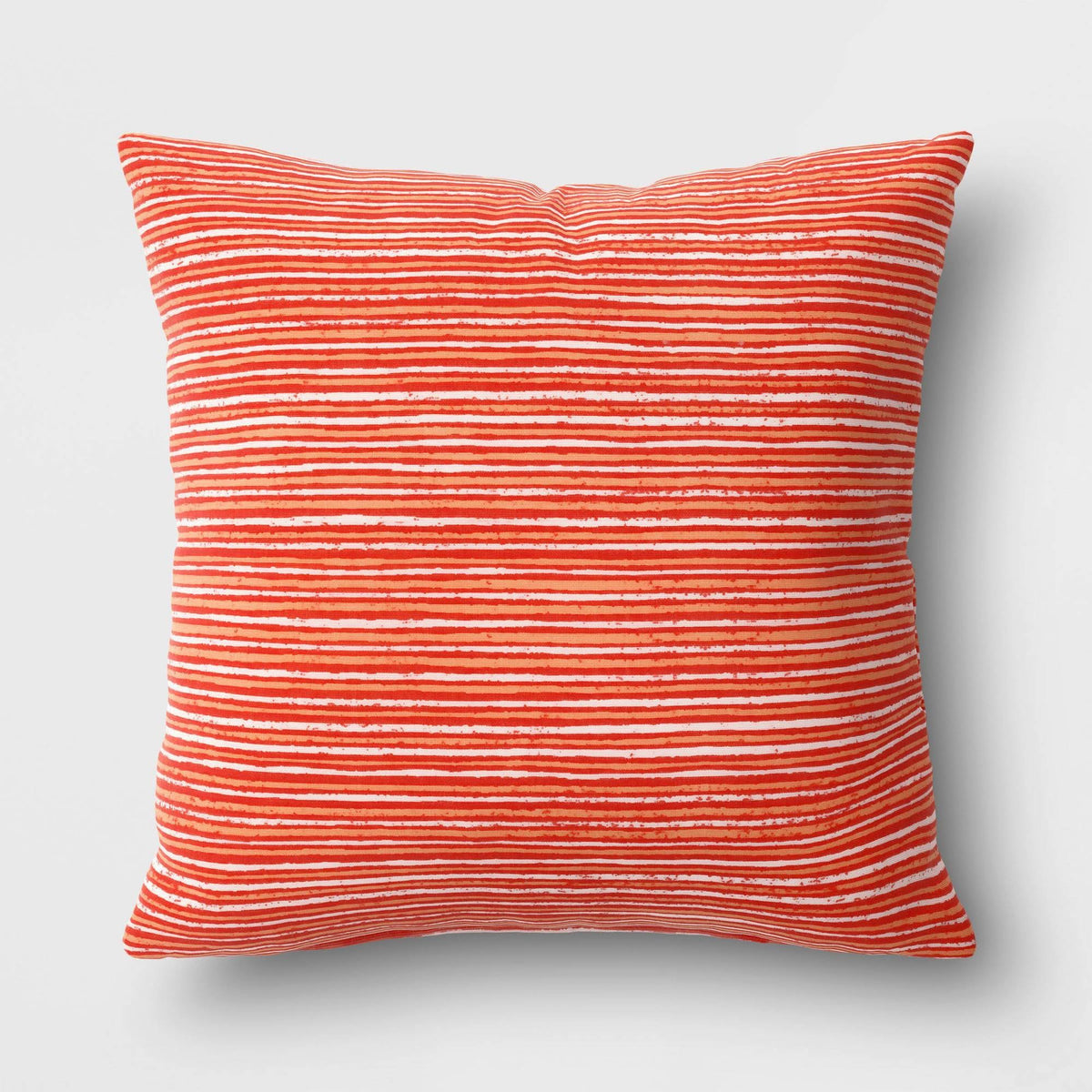 15"x15" Striped Square Outdoor Throw Pillow Red - Room Essentials