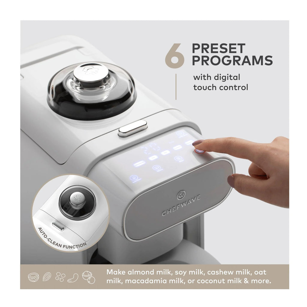 Chefwave Milkmade Non - Dairy Milk Maker with Handheld Milk Frother