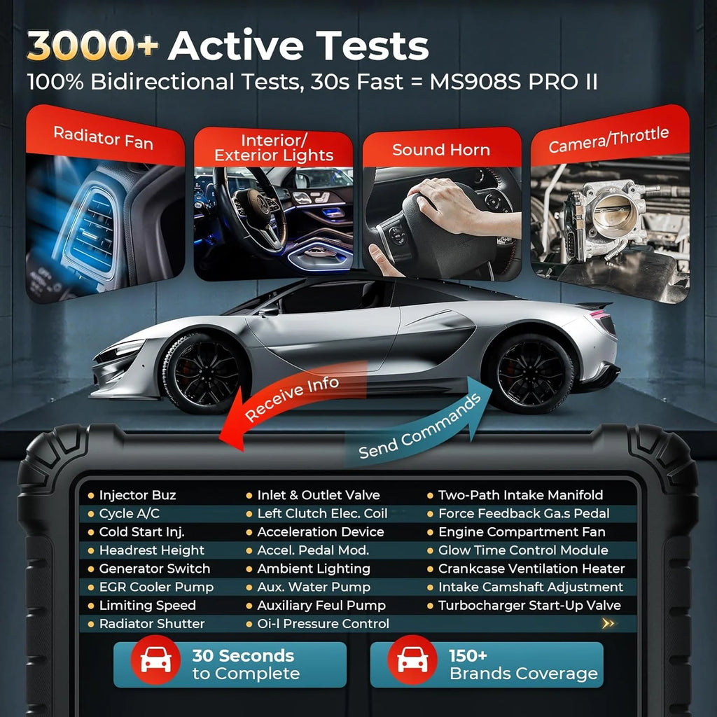 Autel Maxisys MS906 MAX Scanner W/Free PS100, 10.1" up of MS906 PRO/ MK908 II/MP900BT, Advanced ECU Coding, Bi - Directional Scan Tool, CAN FD&Doip VAG Guided