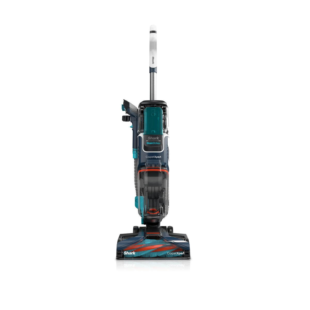 Shark Carpetxpert with Stainstriker, Upright Carpet, Area Rug & Upholstery Cleaner for Pets, Built - in Spot & Stain Eliminator, Deep Cleaning & Tough Stain Removal, Carpet Shampooer, Navy, New, EX200