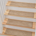 MBIGM 8" x 30" Carpet Stair Treads for Wooden Steps (4 in Pack) - Non-Slip Safety Rug with Soft Plush Comfort - Skid Resistant Indoor Runner for