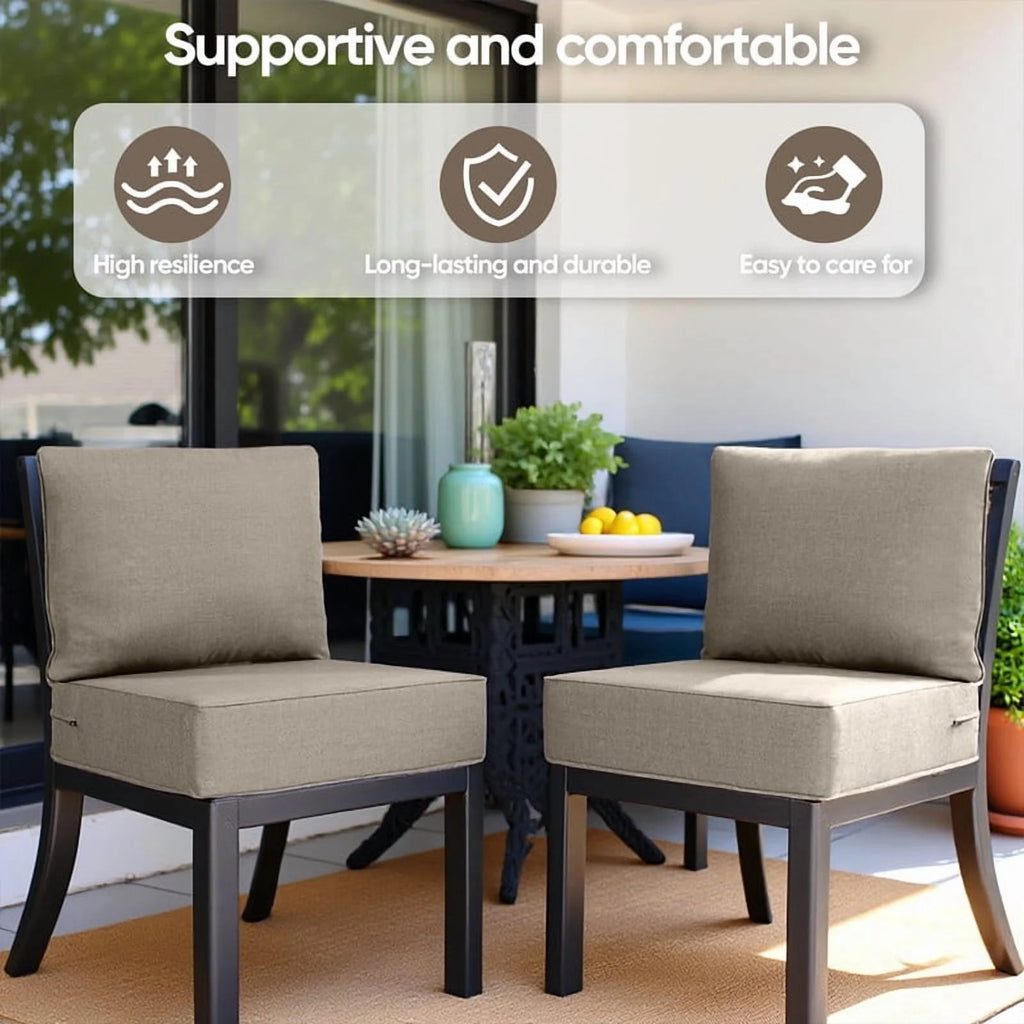 Bellefurn Outdoor Deep Seat Cushion 24 X 24 X 6 in for Patio Furniture, Outdoor Chair Cushions Waterproof & Fade Resistant Patio Furniture Cushions for Wicker Chair, Sofa, Couch
