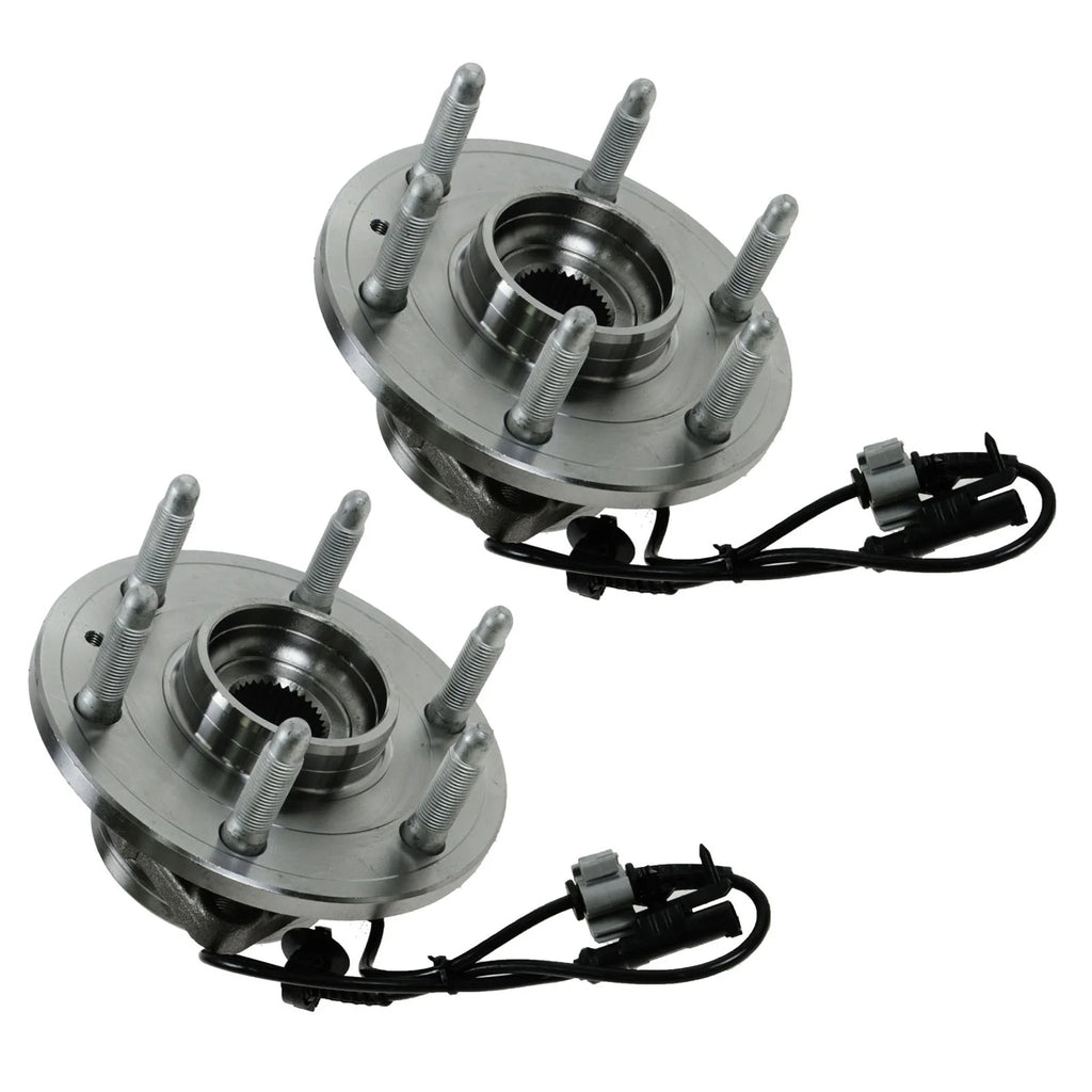 TRQ Front Wheel Hub & Bearing Pair for 07 - 13 Silverado Sierra Tahoe BHA50034 Fits Select: 2007 - 2013 CHEVROLET SILVERADO, 2007 - 2014 CHEVROLET TAHOE