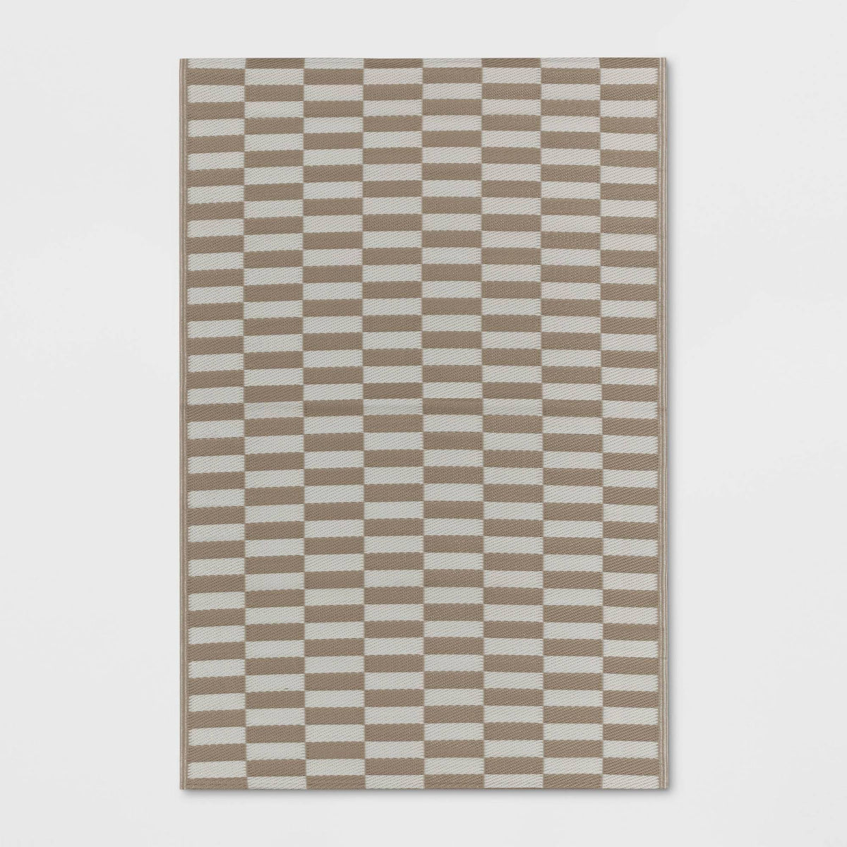 4'x6' Broken Stripe Ancient Stone Rectangular Loomed Indoor Outdoor Accent Rug Tan - Room Essentials