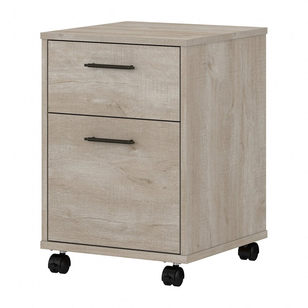 Bush Furniture Key West 2 Drawer Mobile File Cabinet in Washed Gray
