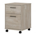 Bush Furniture Key West 2 Drawer Mobile File Cabinet in Washed Gray