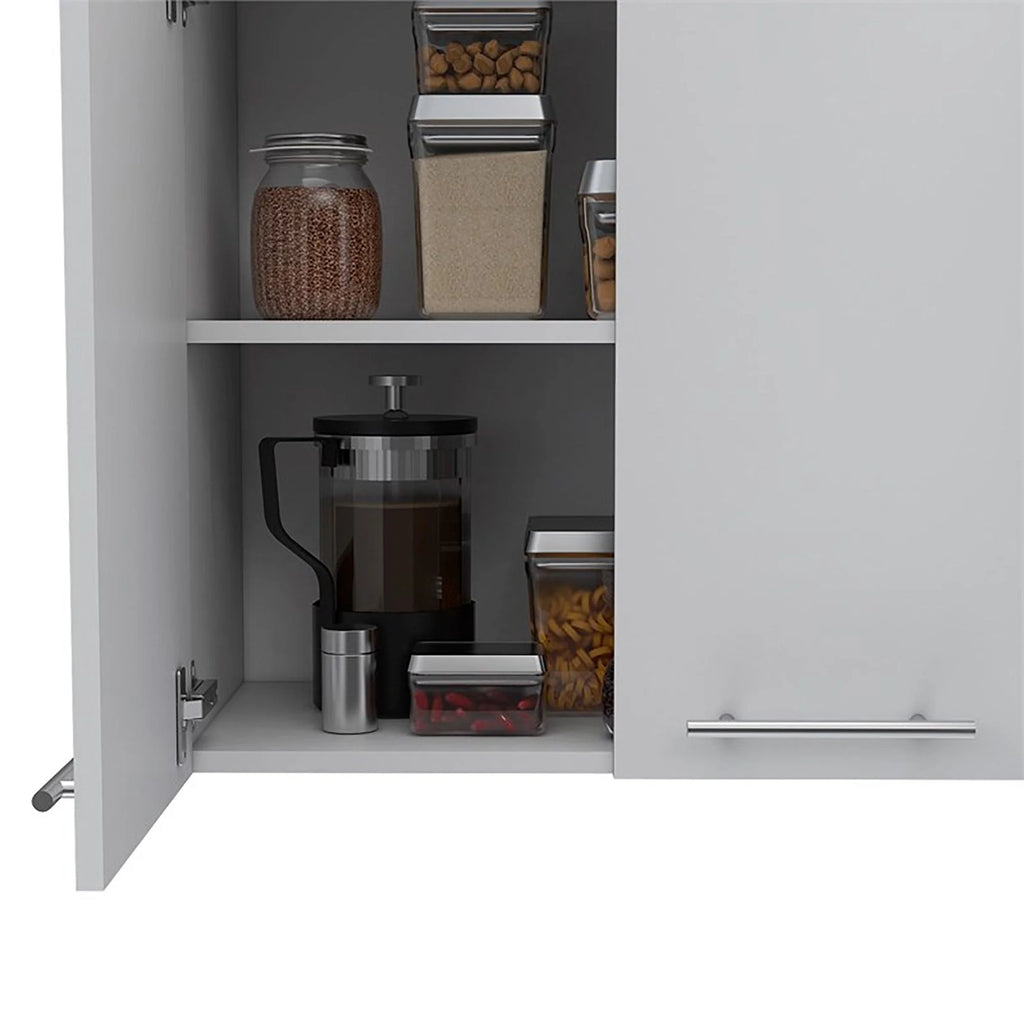 TUHOME 120 Wall Cabinet Engineered Wood Cabinets in White