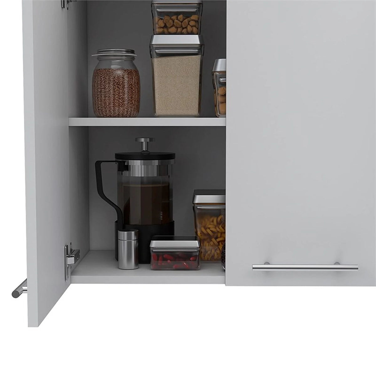 TUHOME 120 Wall Cabinet Engineered Wood Cabinets in White