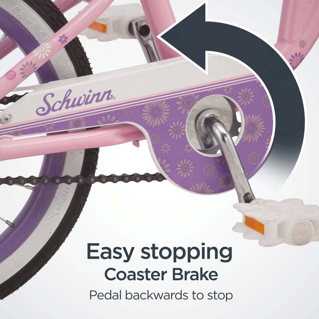 Schwinn 16" Bloom Kid'S Bike with Training Wheels, Pink