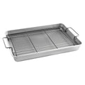 Nordic Ware Natural Aluminum Roasting & Crisping Pan with Black Nonstick Rack, 19.6 inch x 12.9 inch x 2.3 inch, Silver