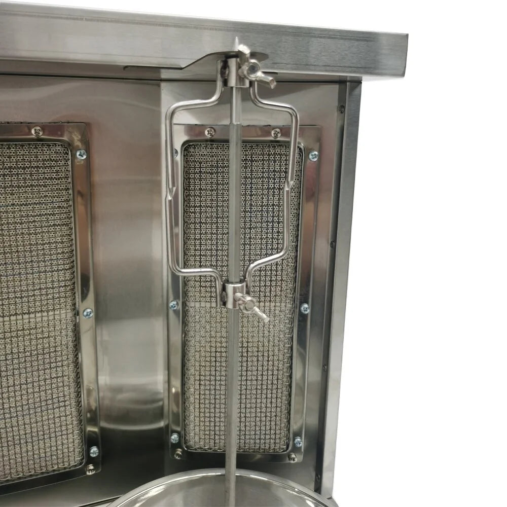 INTSUPERMAI LPG Gas Shawarma Doner Kebab Machine Grill Machine 2 Burners Vertical Broiler
