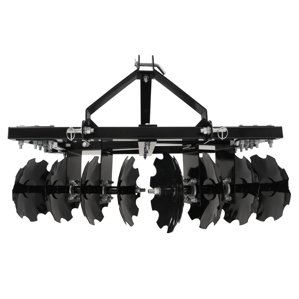 KOJEM Disc Plow Harrow for Prep Soil Cut Weeds & Clear Crop Remains Easy Mounting with Integrated 3 - Point Hitch2 PACKAGES