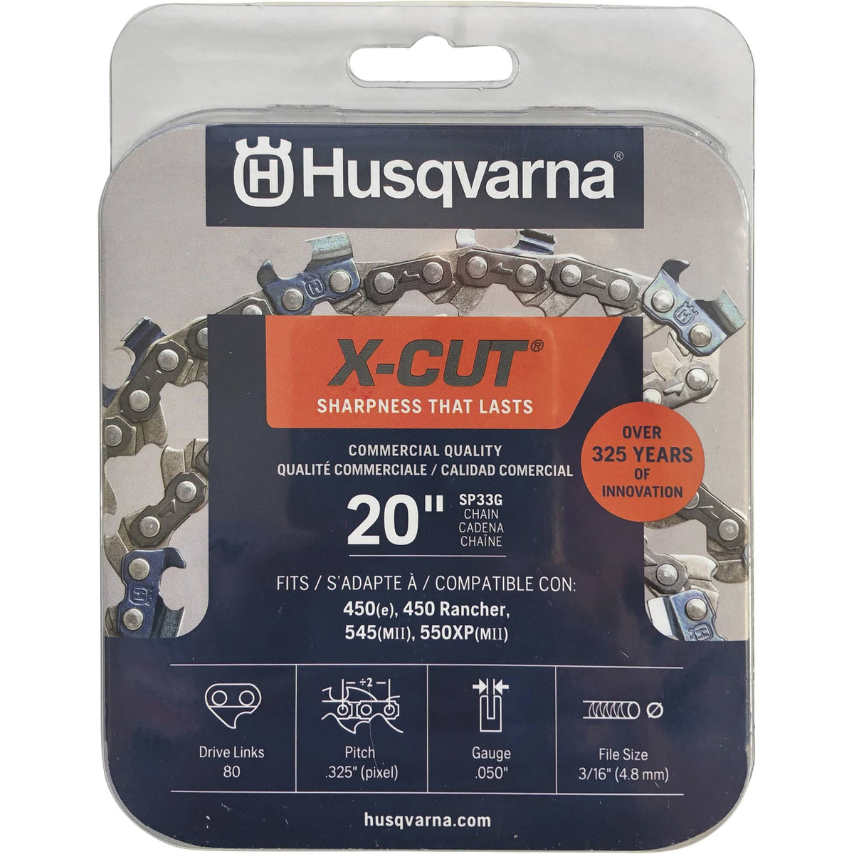 Husqvarna 20" X-Cut Chainsaw Chain SP33G