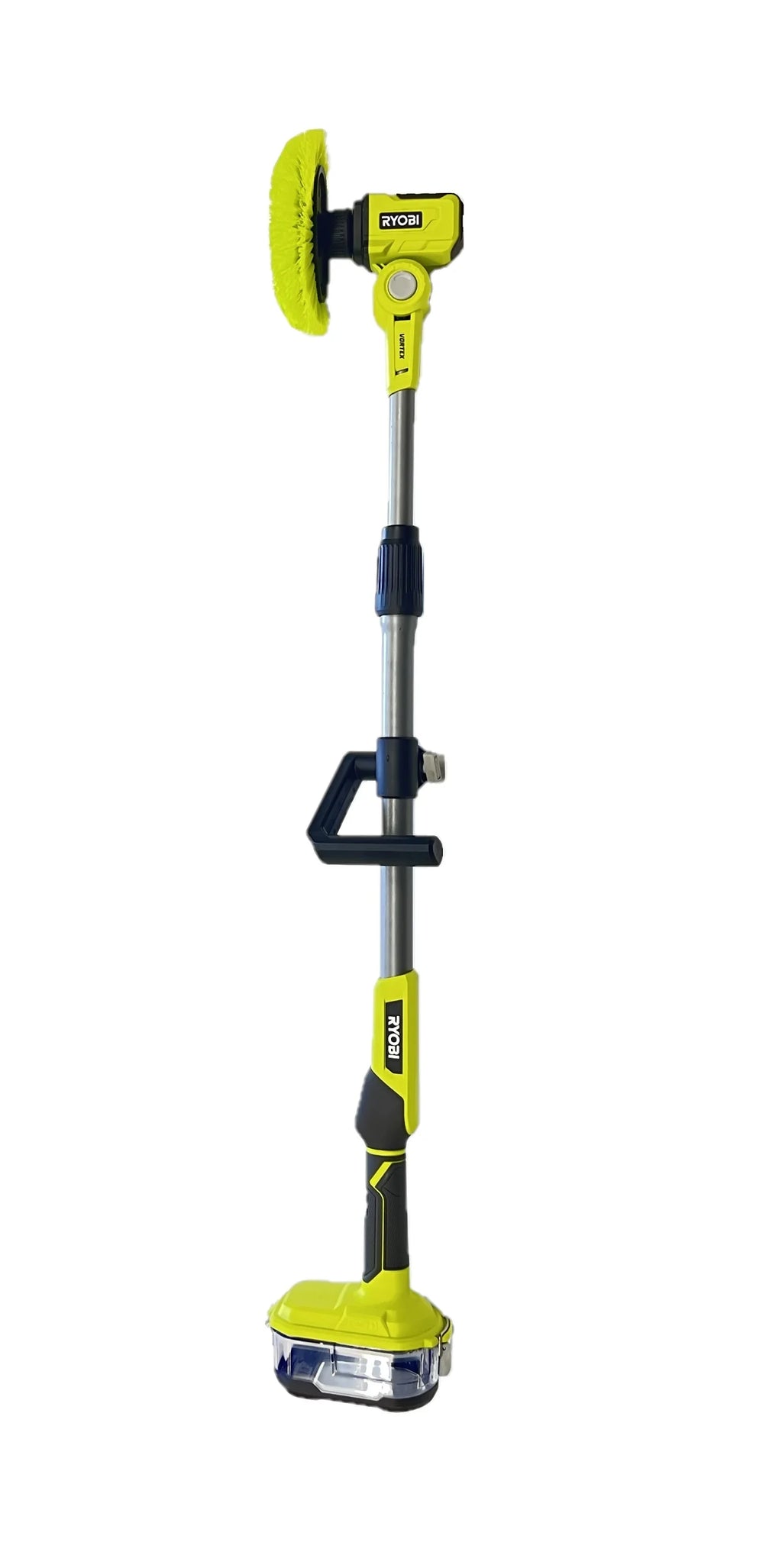 RYOBI ONE+ 18V P4500 Cordless Telescoping Power Scrubber Kit with Battery and Charger