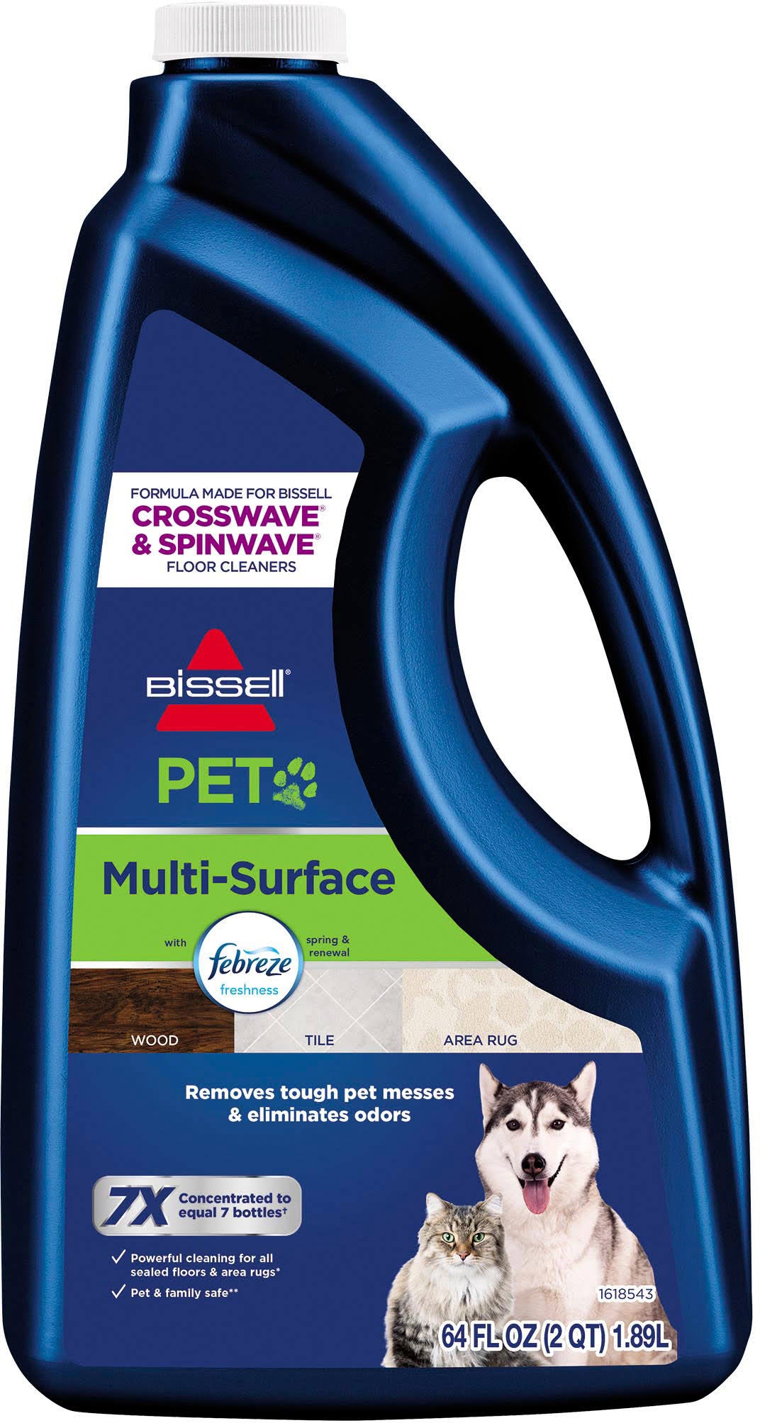 Bissell Pet Multi-Surface Febreze Feshness for CrossWave and SpinWave (64 oz), 22951, 64 fl oz