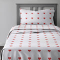 Kids Sheet Set | CGK Linens Full / Hearts Red