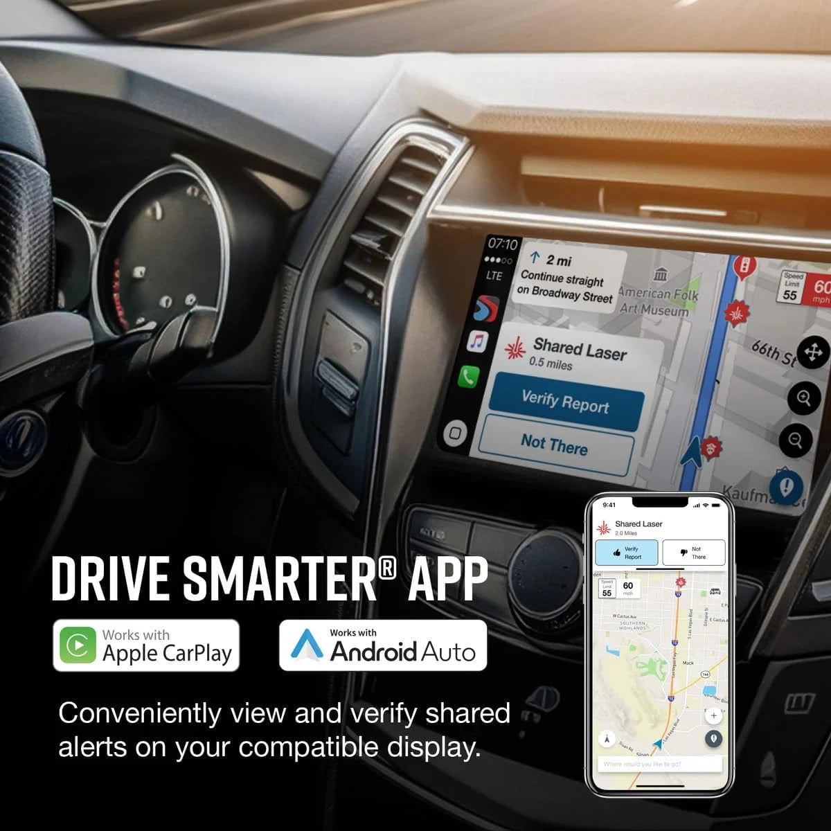 Escort MAX 360 MKII Bluetooth Radar Detector (Blue Edition), 360 Awareness, Exceptional Range, Apple Carplay & Android Auto