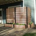 6ft Florence Freestanding Woodtek Vinyl Outdoor Privacy Screen and Planter Box Kit (1 Screen)(6ft H x 4ft W x 1ft L)